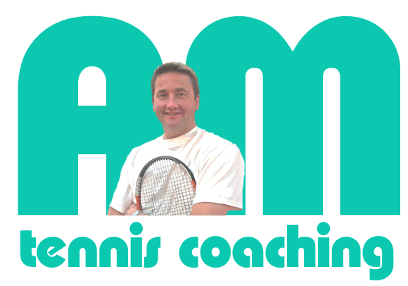 Blue Andy M Tennis Logo