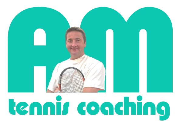 Blue Andy M Tennis Logo